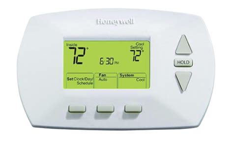 Hold button Press to override programmed M28401 temperature control (see page 13). . Honeywell thermostat hold button